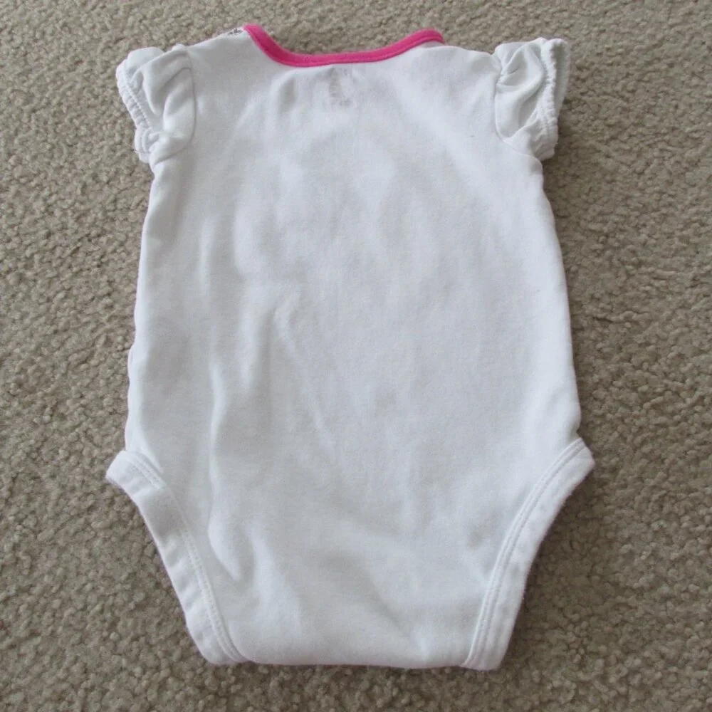 Carters Just One You 1 Pc‎ Bodysuit Toddler Girls 12M White Short Sleeve Snap